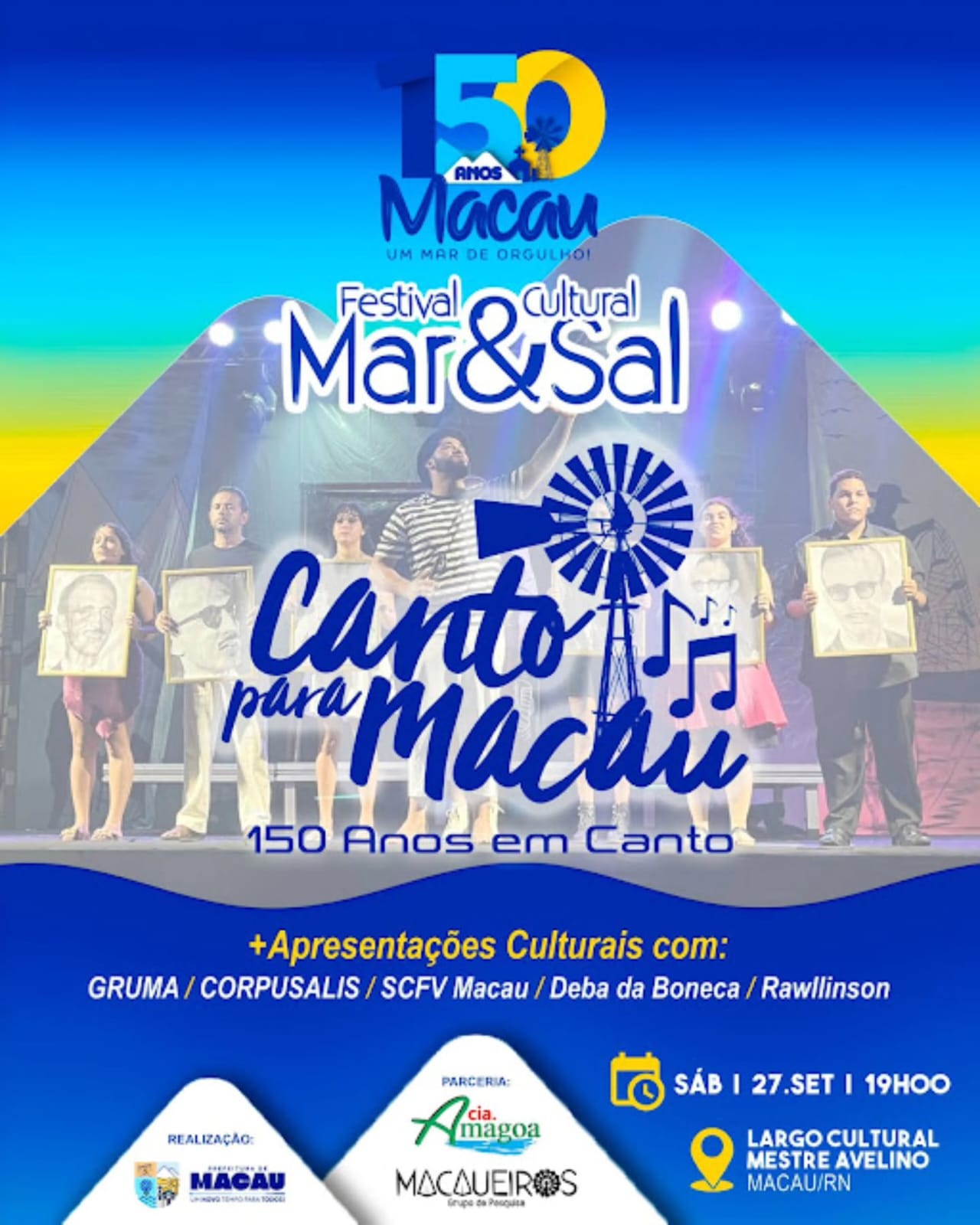 Prefeitura de Macau celebra 150 anos com espetáculo “Canto para Macau”