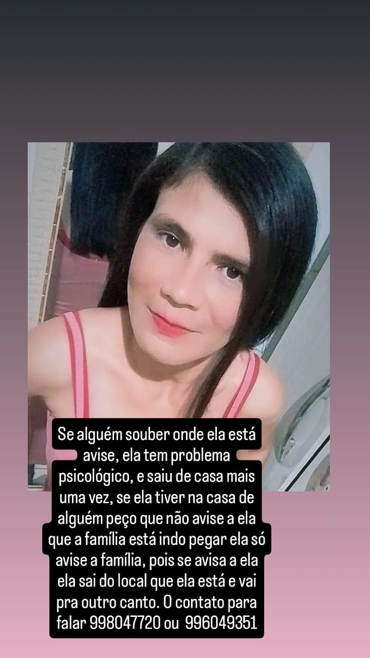 FAMÍLIA PROCURA JANAÍNA QUE MORA EM BAIXA DO Meio