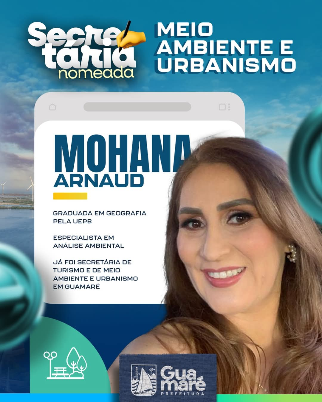 MOHANA FREITAS: PREFEITO HÉLIO NOMEIA SECRETÁRIA DE MEIO AMBIENTE E URBANISMO