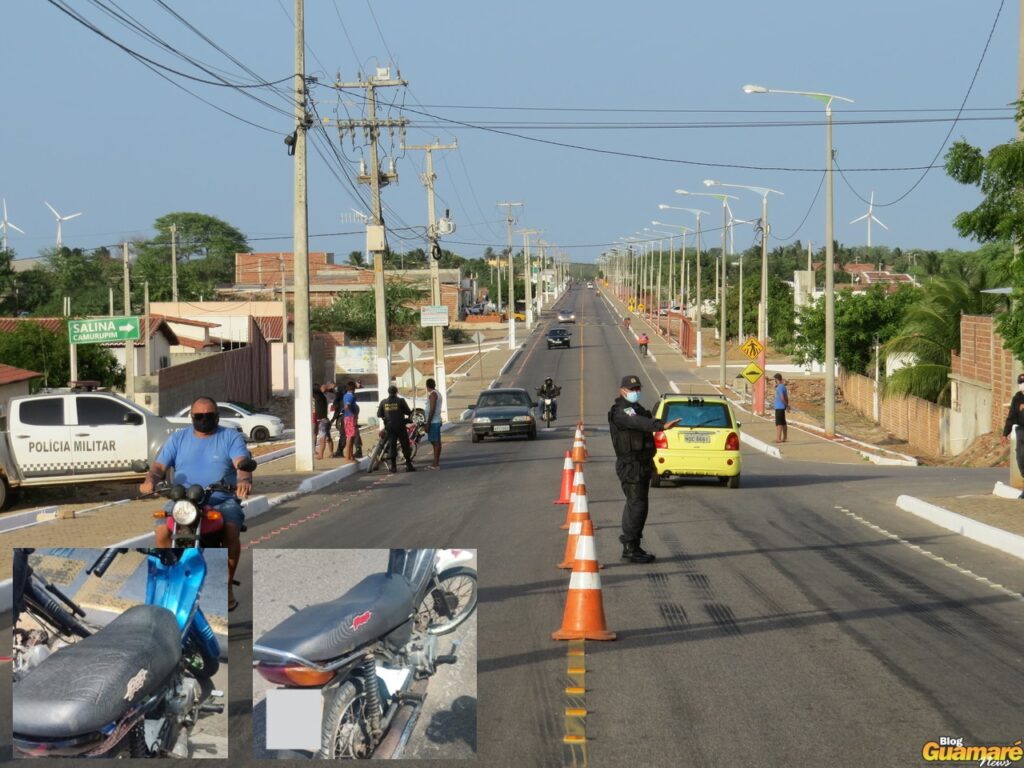 Guamaré: Policia Militar apreende motos com queixa de roubo e adulteração veicular em Salina da Cruz